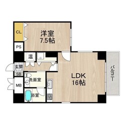 長堀橋駅 徒歩3分 12階の物件間取画像